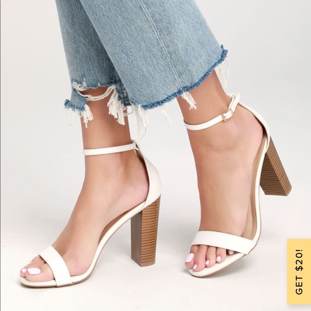 White Open Toe Sandals